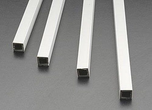 Plastruct 90205 3/8” x 1/4” x 15" ABS Plastic Square Tubing (Pack of 4)