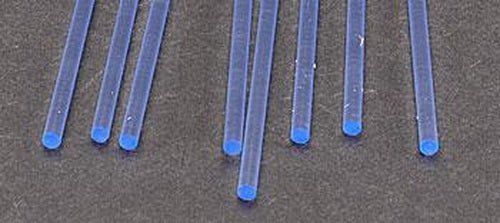 Plastruct 90252 3/32" x 10" Fluorescent Blue Acrylic Round Rod (Pack of 8)