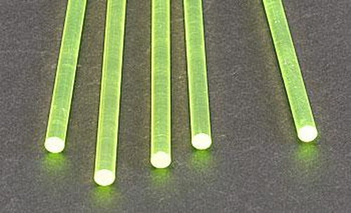 Plastruct 90264 5/32" x 10" Fluorescent Green Acrylic Round Rod (Pack of 5)