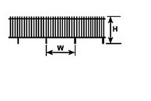 Plastruct 90458 1:500 1/4" x 75" x 11/64" Picket Fence