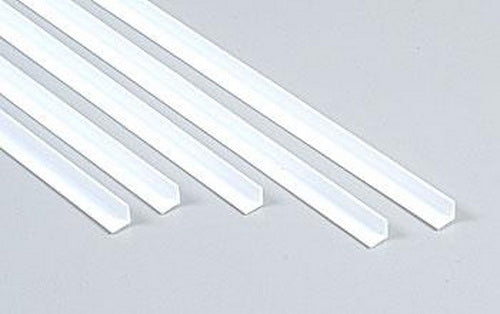 Plastruct 90505 3/16" x 24" x 3/16" Styrene Angle (Pack of 5)