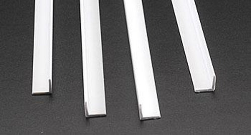 Plastruct 90508 3/8" x 24" x 3/8" Styrene Angle (Pack of 4)