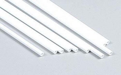 Plastruct 90604 1/8” x 15” Styrene Molded Round Tubes (Pack of 10)