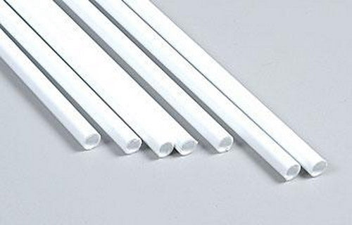 Plastruct 90606 1/4" x 15” Styrene Molded Round Tubes (Pack of 7)
