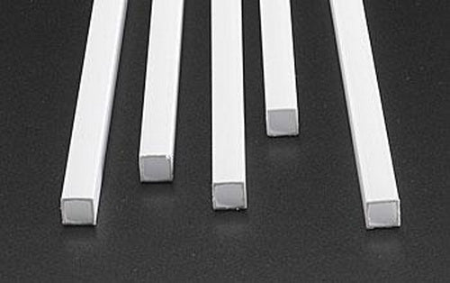 Plastruct 90624 5/16" x 15" x 5/16" Styrene Square Tubing (Pack of 5)