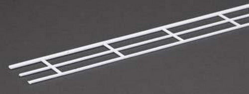 Plastruct 90683 O 1-1/2" x 24" x 29/32" Styrene Plastic Hand Rail