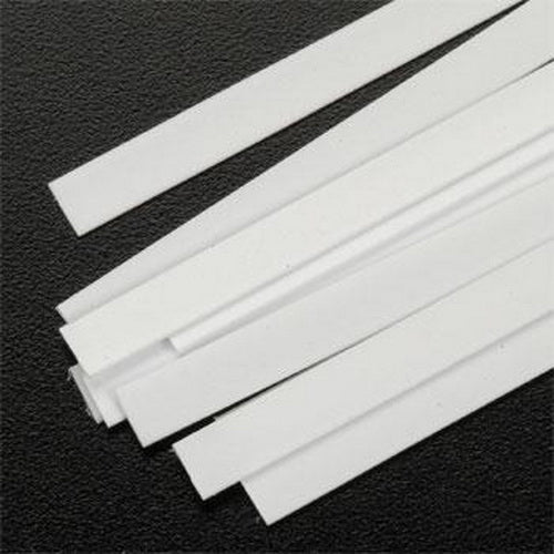 Plastruct 90728 3/16" x 10" x 0.020" Styrene Strip (Pack of 10)