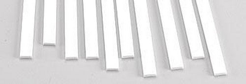 Plastruct 90769 .25" x 10" x 0.080" Square Styrene Rod (Pack of 10)