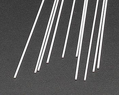 Plastruct 90853 .030" x 10" Round Styrene Rod (Pack of 10)