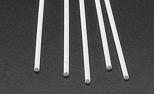 Plastruct 90860 .100" x 10" Round Styrene Rod (Pack of 5)