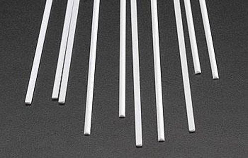 Plastruct 90882 .080" x 10" x .040" Half-Round Styrene Rod (Pack of 10)