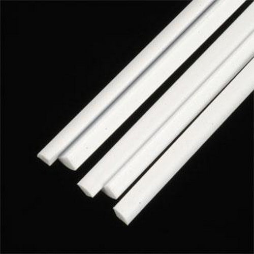 Plastruct 90895 .100" x 10" x .100" Quarter-Round Styrene Rod (Pack of 5)