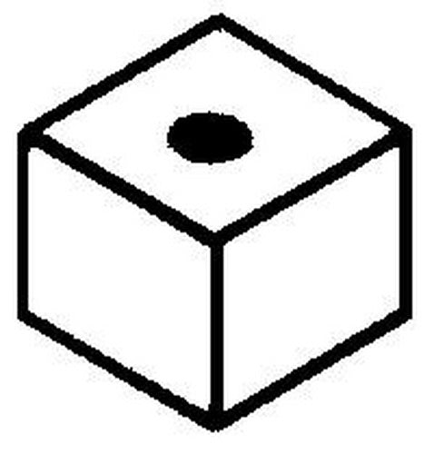 Plastruct 95411 1/8" ABS H Column Base Mount for H-4 (Pack of 5)
