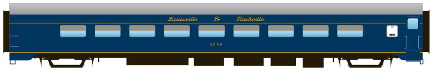 Rapido Trains 505022 N Louisville & Nashville Dayniter Leg-Rest Coachr #3262