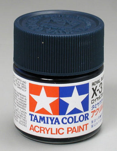 Tamiya 81003 X-3 Royal Blue Gloss Acrylic Paint - 23 ml. Bottle