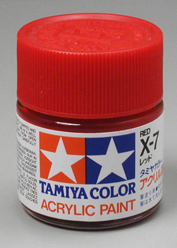 Tamiya 81007 X-7 Gloss Red Acrylic Paint - 23 ml Bottle