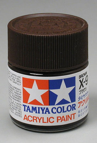 Tamiya 81009 X-9 Brown Gloss Acrylic Paint - 23 ml. Bottle