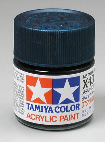 Tamiya 81013 X-13 Metallic Blue Gloss Acrylic Paint - 23 ml. Bottle