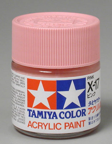 Tamiya 81017 X-17 Pink Gloss Acrylic Paint - 23 ml. Bottle