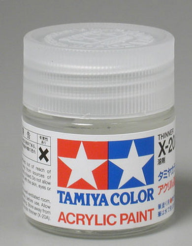 Tamiya 81020 X-20A Acrylic/Poly Thinner - 3 oz. Bottle