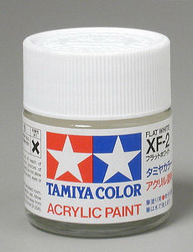 Tamiya 81302 XF-2 Flat White Acrylic Paint - 23 ml. Bottle