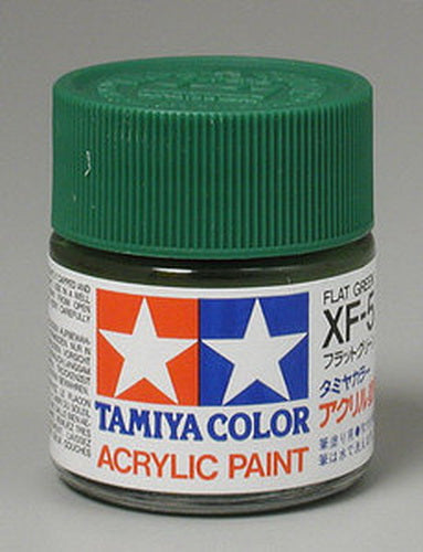 Tamiya 81305 XF-5 Flat Green Acrylic Paint - 23 ml. Bottle