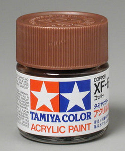 Tamiya 81306 XF-6 Copper Flat Acrylic Paint - 23 ml. Bottle