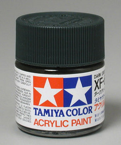 Tamiya 81361 XF-61 Dark Green Flat Acrylic Paint - 23 ml. Bottle