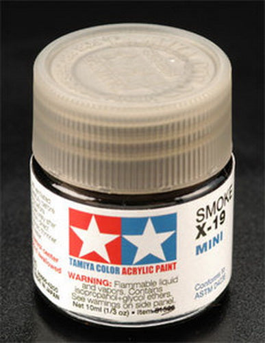 Tamiya 81519 X-19 Smoke Acrylic Mini Paint 10 ml Bottle