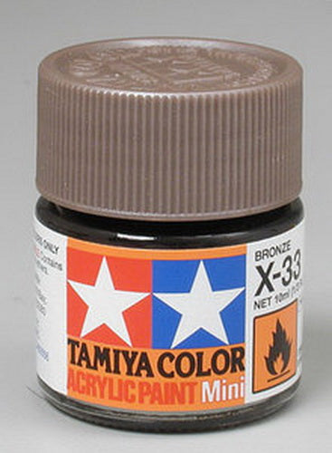 Tamiya 81533 X-33 Bronze Acrylic Mini Paint 10 ml Bottle