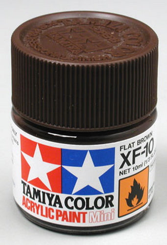 Tamiya 81710 XF-10 Flat Brown Acrylic Mini Paint 10 ml. Bottle