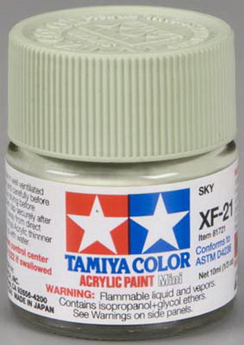 Tamiya 81721 XF-21 Sky Acrylic Mini Paint 10 ml Bottle