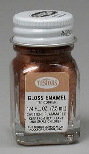 Testors 1151TT Copper Metallic Enamel Paint - 1/4 oz. Bottle