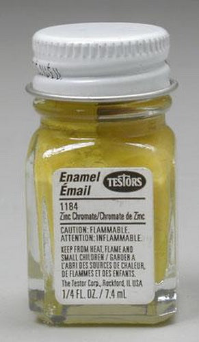 Testors 1184TT Zinc Flat Enamel Paint - 1/4 oz. Bottle