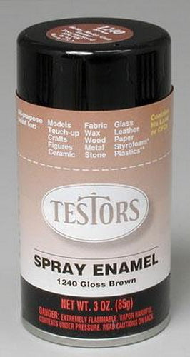 Testors 1240T Brown Gloss Enamel 3 oz. Spray Paint Can