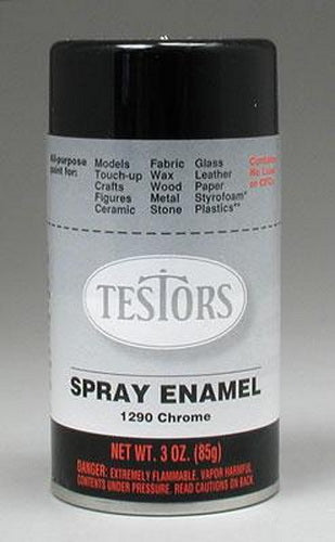 Testors 1290T Chrome Gloss Enamel 3 oz. Spray Paint Can