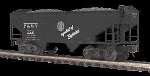 MTH 20-97735 O Pittsburgh/West Virginia 2-Bay Offset Hopper Car Set (Set of 2)