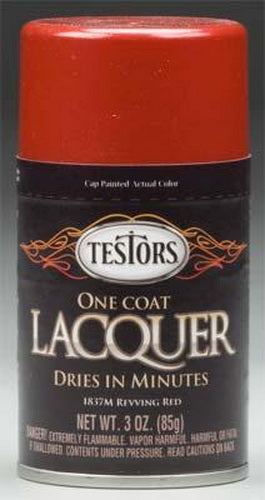 Testors 1837M Revving Red Gloss One Coat Lacquer 3 oz. Spray Paint Can