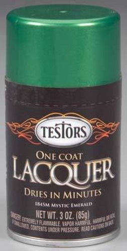 Testors 1845M Mystic Emerald One Coat Lacquer 3 oz. Spray Paint Can