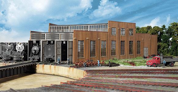 Walthers 933-2901 HO Modern 3-Stalls Roundhouse Addition Structure Kit