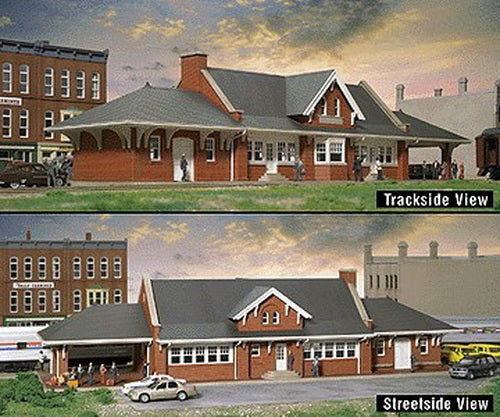 Walthers 933-2904 HO City Station W/Decals For 17 Cities Building Kit