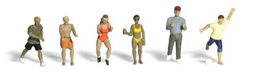 Woodland Scenics A1831 HO Active People Figures (Set of 6)