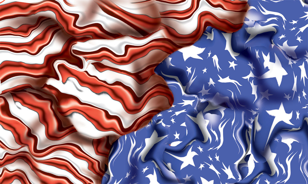 PineCar P3980 Freedom Flag Body Skin Custom Transfer