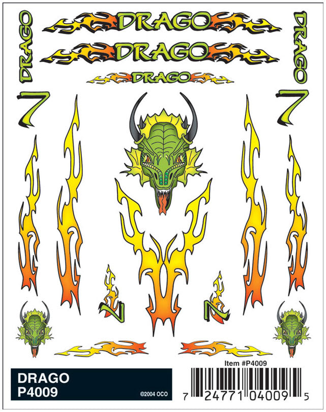 PineCar P4009 Drago Dry Transfer Decals