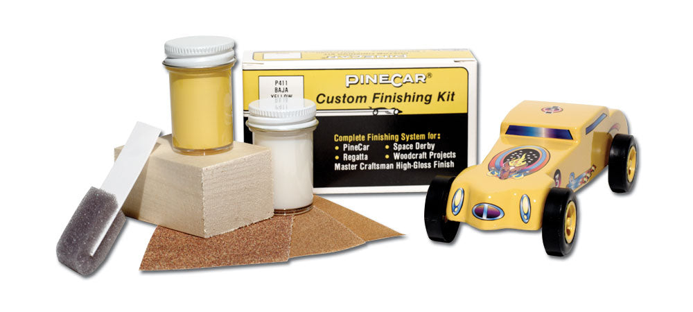 PineCar P411 Baja Yellow Custom Finishing Kits