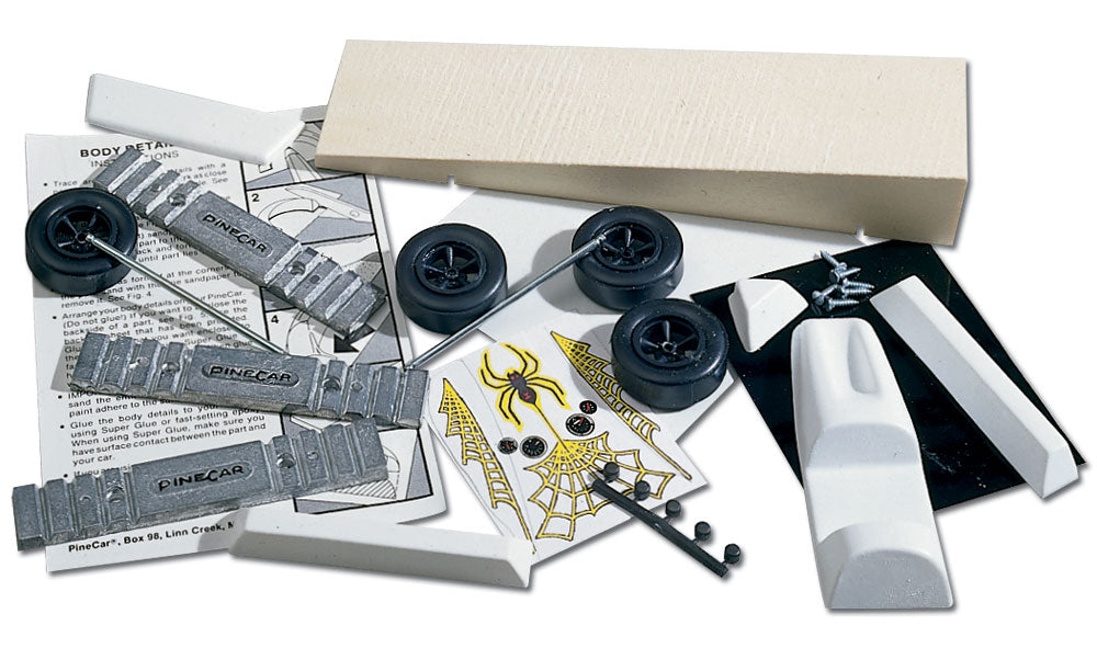 PineCar P420 Black Widow Designer Kit with Wedge