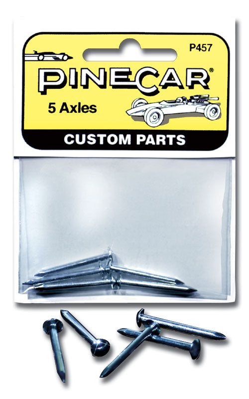 PineCar P457 Nail-Type Axles (Pack of 5)