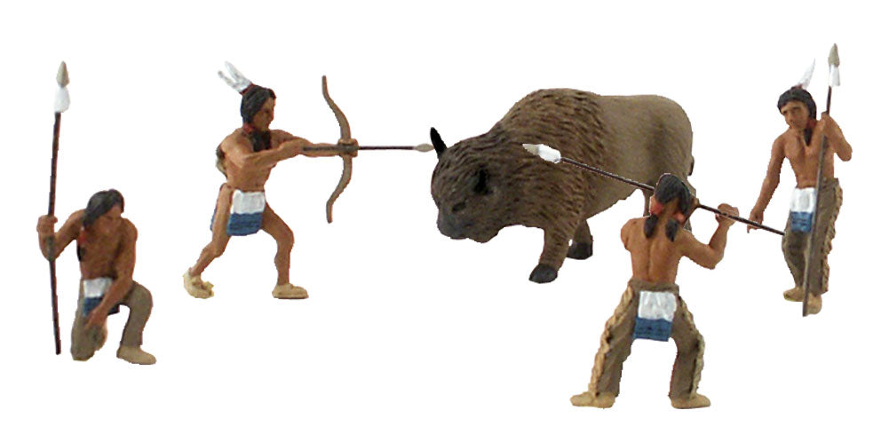 Woodland Scenics SP4344 Scene-A-Rama Native American Hunt Figures (Set of 5)
