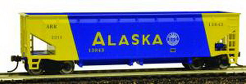 Model Power 2211 HO AAR Alaska 40' Metal Quad Hopper #13843