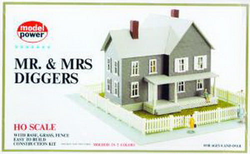 Model Power 489 HO Scale Mr. & Mrs. Diggers House Building Kit